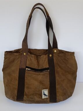Steven Alan Distressed Waxed Zippered Tote